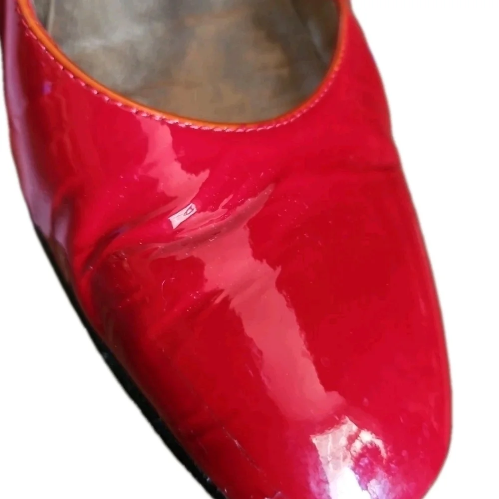 CAREL Womens Red Kina Patent Mary Jane Ballerina Pumps 38.5 - Picture 14 of 16